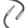 Lindy 3.5mm Extension Audio Cable, Cromo Line Grey, 2m