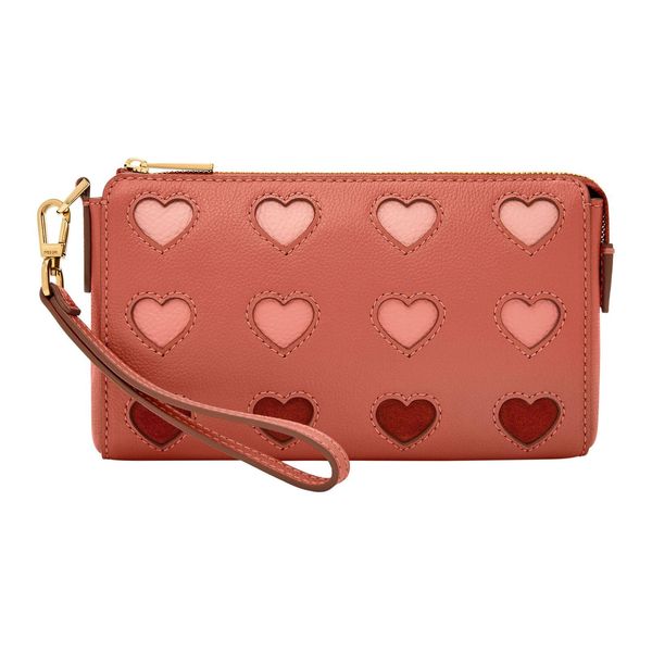 Fossil LiteHide SLG1557602 Women's Wristlet Leather, rust-coloured