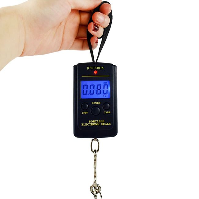 JOLIRSBOX Hanging Scale, For Fishing, Luggage, Travel, Electronic Scale, Portable Digital Scale, Up To 88.2 lbs (40 kg), Japanese Instruction Manual Included