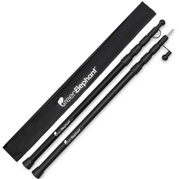 Green Elephant Telescoping Tarp Poles | Adjustable Tent Poles for Tarp Set of 2 | Portable & Lightweight Aluminum Tent Poles Replacement