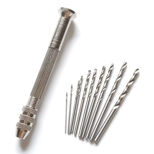 TANGSHI クラフトツール ピンバイス ハンドドリル 収納式 付け替え可能 ドリル付 0.8mm～3.0mm 計10本入り セット