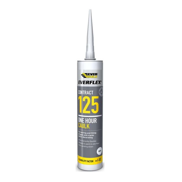 Everbuild 125C3 300ml One Hour Caulk - White (12)