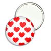Heart Pattern - 77mm Round Compact Mirror