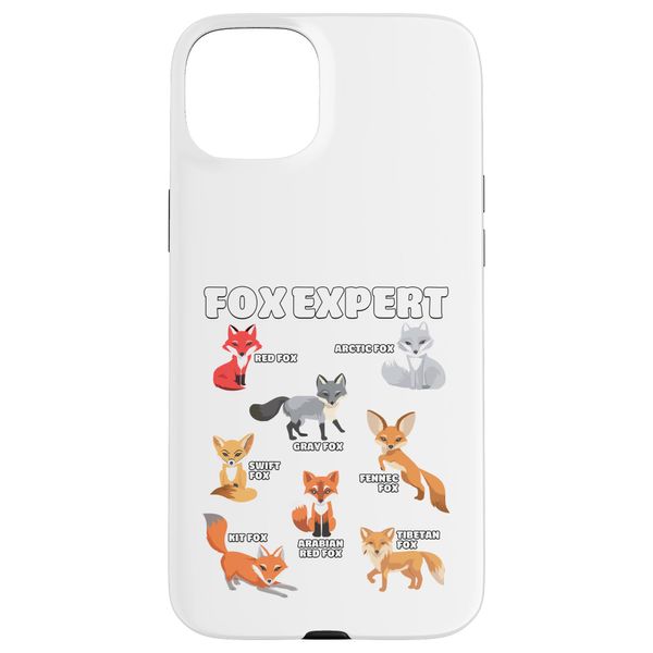 Fox Expert Cute Kawaii Fox Animals Educational Case for iPhone 15 Plus