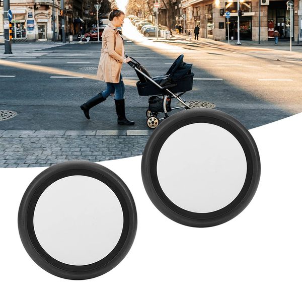 Stroller Wheel Accessory, Convenient To Use Baby Stroller Wheel Wear Resistant 360 Degree Rotation for Yoya for Kiddopotamus(A pair of rear wheels)