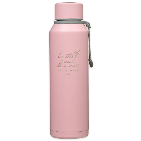 Be Still Pink Stainless Steel Water Bottle