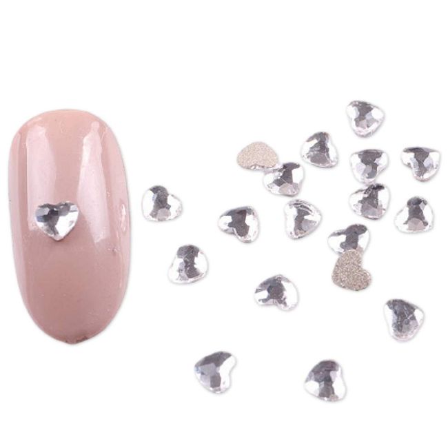 Nail Transparent Heart Parts, Resin Nail Art Decoration