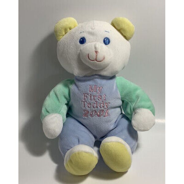 Dan Dee Soft Expressions My First Teddy Bear pastel Terry rattle vintage 12”