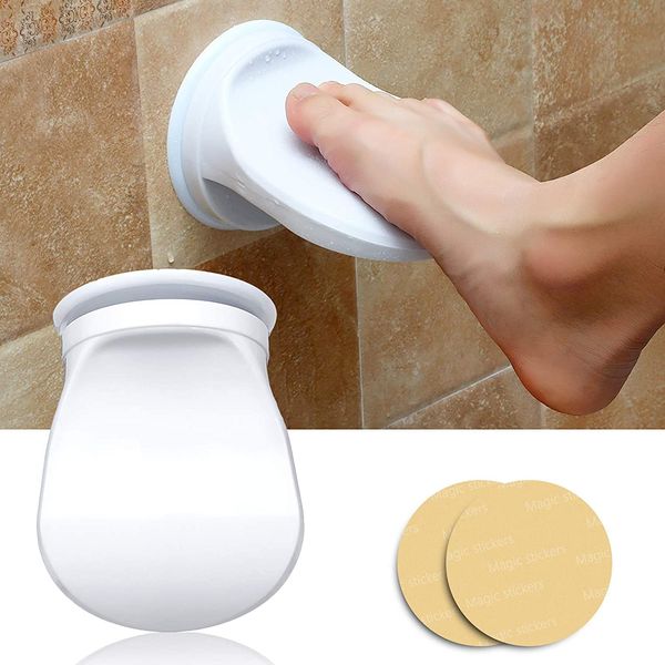 Shower Foot Rest, Suction Cup Foot Rest Plastic Non-Slip Bathroom Shower Foot Support Safe Grip Shaving Bathing Leg Aid Step Rest for Woman Back Pain Sufferers