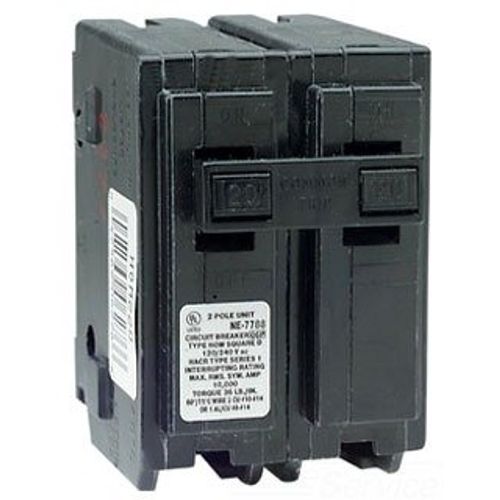 SCHNEIDER ELECTRIC 120/240-Volt 20-Amp HOM220 Miniature Circuit Breaker 120/240V 20A