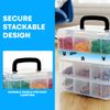 Bins & Things Stackable Storage Container with 18 Adjustable Compartments - Clear - Craft Storage/Craft Organizers and Art Supply Organizer