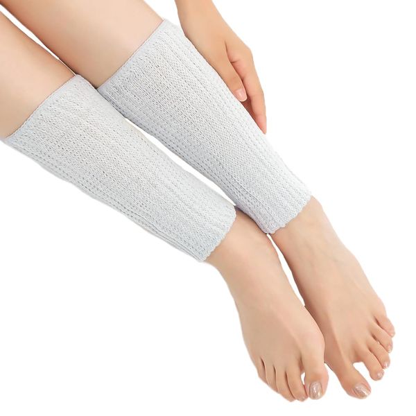 SL23-09 Silk & Cotton Leg Warmers, 9.1 inches (23 cm), One Size Fits Most, Unisex, Gray, Made in Japan