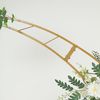 8 ft Gold Floral Display Frame Half Crescent Moon BACKDROP STAND Arch Events