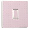Pink Dots Children Pattern Design for Light Switch Cover Vinyl Skin Sticker