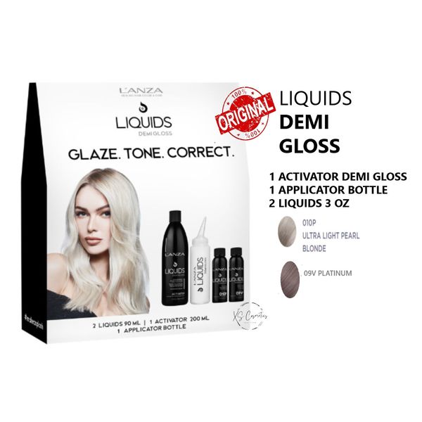 LANZA LIQUIDS Demi Gloss, Glaze. Tone. Correct SET 4 PC'S - NEW
