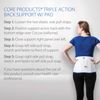 Core Products Triple Action Elastic Back Support w/Pad - Small