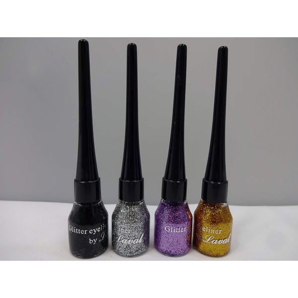 Glitter Eyeliners By Laval 4 Pack - Purple, Glod, Silver, BlACK
