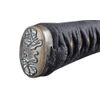 Handmade Sword - Fully Functional Samurai Katana Sword, 1045 Carbon Steel, Hand Forged Heat Tempered, Full Tang, Sharp, Brass Musashi Tsuba, Black Scabbard