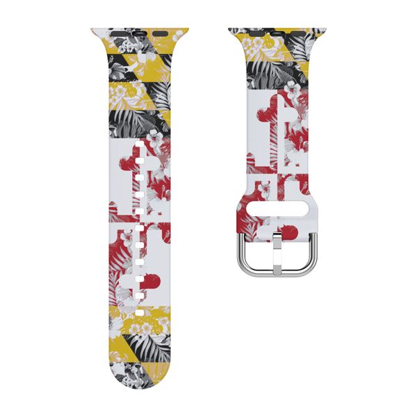 Maryland Flag Floral / Apple Watch Band - 42/44/45