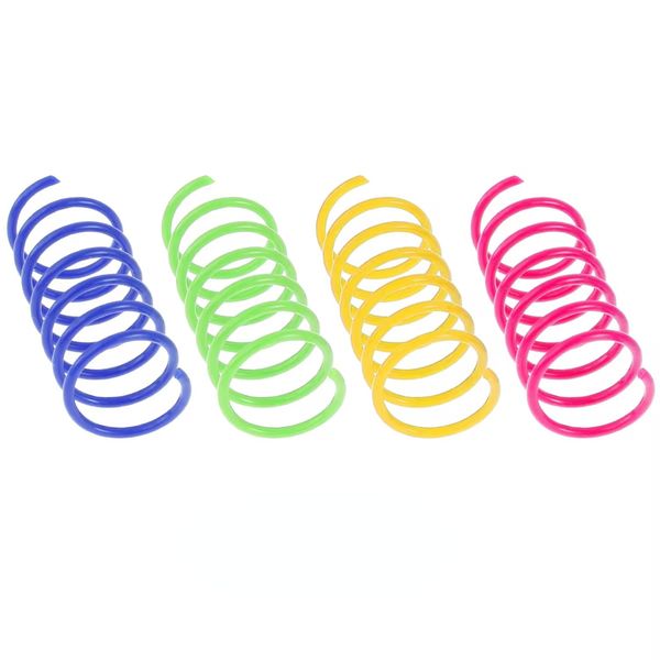 Pet Toys Cat Springs Toys Kitten Coil Spiral Pet Interactive Gauge Plastic Spring Toy Colorful Springs Cat Pet Toy Products