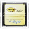 Post-it Pop-up Notes Dispenser, 3 in x 3 in, Black Base Clear Top, 6-Pack