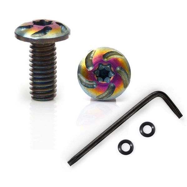 Cool Hand Customized Screws for CZ 75 85 Grips, 2 Stainless Steel Screws, 2 O Rings, T10 Torx Key, Rainbow Color, SCZ-3-P