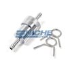 Die-Cast Inline Reusable Washable Brass Element Fuel Filter 1/4" - Chrome