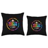 Groovy Counseling Office Tribe Appreciation Back to School Throw Pillow