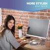 Mouse Mat & Coaster Set - BW - Psychedelic Pattern Rainbow 20 cm & 9 cm for Computer & Laptop, Office, Non-slip Base #41622