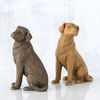 Willow Tree Love My Dog-Dark Figurine, RESIN Multi-Colour, 4 x 3 x 8.5 cm