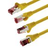 1aTTack.de - 1x 15m CAT6 patch cable S/FTP PIMF shielding CAT.6 RJ45 network cable Ethernet cable DSL LAN router switch modem patch panel - yellow - 1 piece
