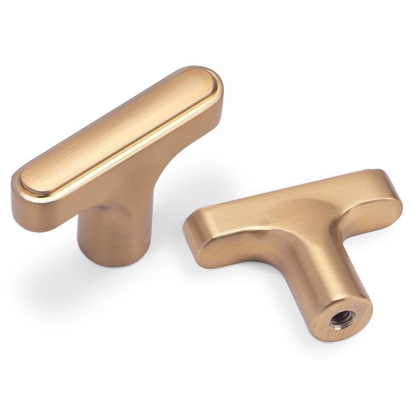 Amasideca 10 Pack Champagne Copper Kitchen Cabinet Knobs Zinc Alloy Cabinet Knobs Champagne Drawer Knobs Kitchen Hardware Solid Cupboard Knobs Drawer Knobs