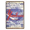 1953 baseball  Program tin sign deco bar