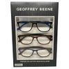 Beene Designer Reading Glasses +2.00 Black,Navy Blue,DK Tortoise 3 PACK GIFT BOX