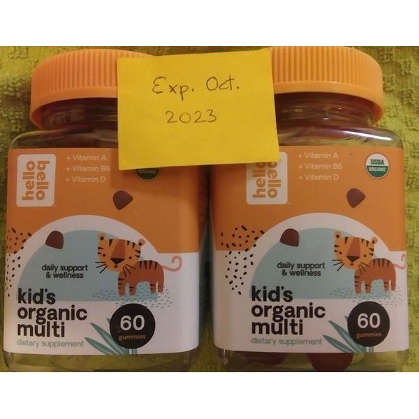 Hello Bello Organic Kid's Multi Vitamins 120 Ct Gummies SEALED