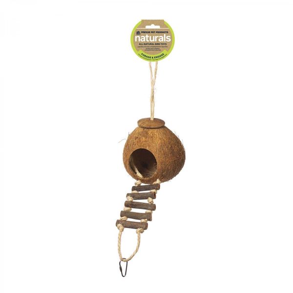 Prevue Pet Naturals Coco Hideaway with Ladder Bird Toy