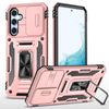 Galaxy A54 Case with Ring, Shockproof, Shock-Absorbing, TPU, Thin, Scratch-Resistant, Thin, Silicone, Stand Function, Compatible with Car Holder, Dual Layer Structure, PC Bumper, Galaxy A54 Smartphone