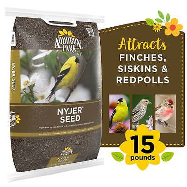 100% Nyjer Seed Wild Bird Food Dry 1 Count per Pack 15lb Bag Fat Pet Food