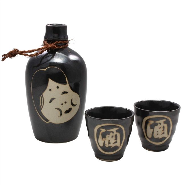 Mino Ware E-00206 Folk Craft Sake Set