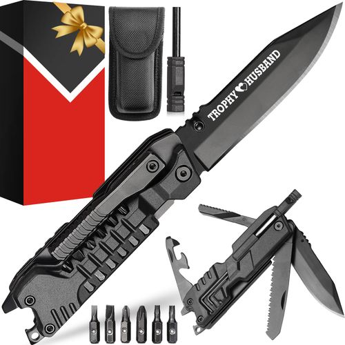 Gift for Husband, Trophy Husband 19 In 1 Multitool Knife, Gifts for Husband, Valentines Day, Christmas, Anniversary, Gifts for Husband from Wife, Husband Birthday Gift Ideas,Best Husband Gifts