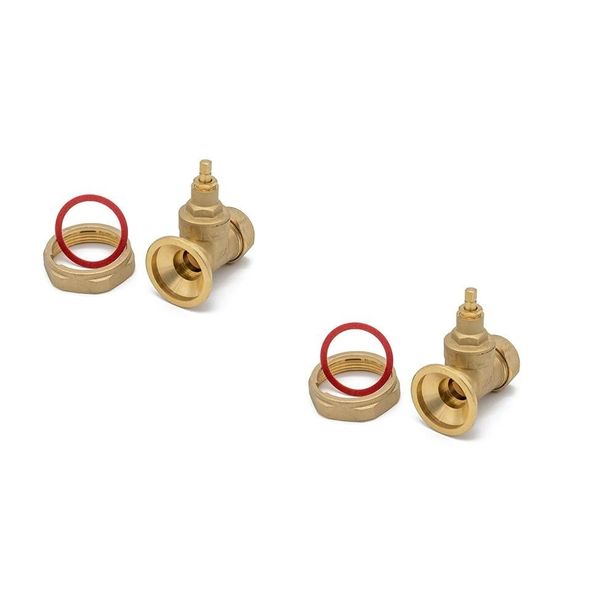 Pump Type GATE Valve 22MM x 1 1/2" - New B.S. Quality Brass x 2 (Pair)