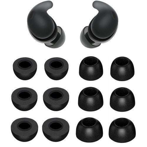 ALXCD Foam Eartips Compatible with Sony LinkBuds Fit Earbuds, S/M/L 3 Sizes 6 Pairs Soft Memory Foam Ear Tips Replacement Earbuds Tips, Compatible with Sony LinkBuds Fit 6 Pairs Black