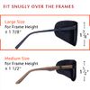 Astropic Large Silk Eye Patch for Adults Kids Big Glasses to Cover Either Eye (Large, Black)