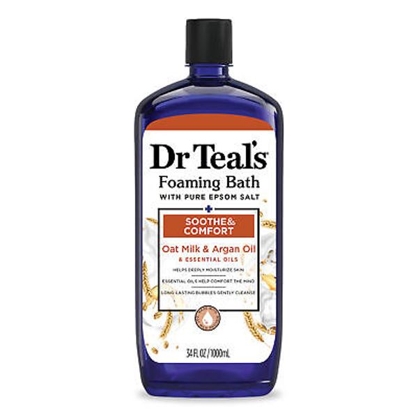 Dr Teal's Soothe & Comfort Foaming Bath with Oat Milk & Argan Oil 34 fl oz.