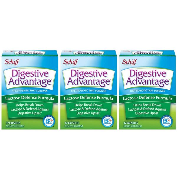 Digestive Advantage Lactose Defense  formula, 32 Capsules (Pack of 3)