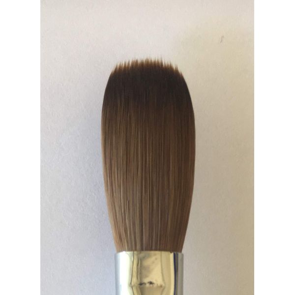Six Angles - CRIMPED - Black Handle Petal 100% Kolinsky Acrylic Nail Brush (Crimped 14)
