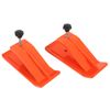 2PCS Tractor Bucket Ski Edge Tamer Skid Protector Snow Leaf Removal Orange