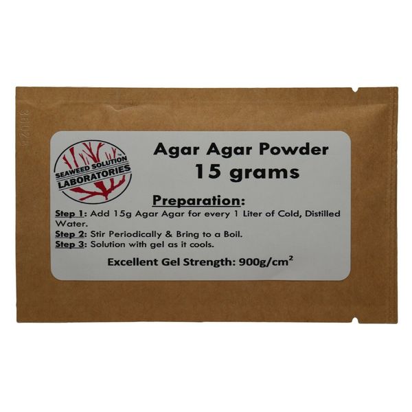 Agar Agar Powder - 15 Grams - Laboratory Grade - U.S. Seller!!!