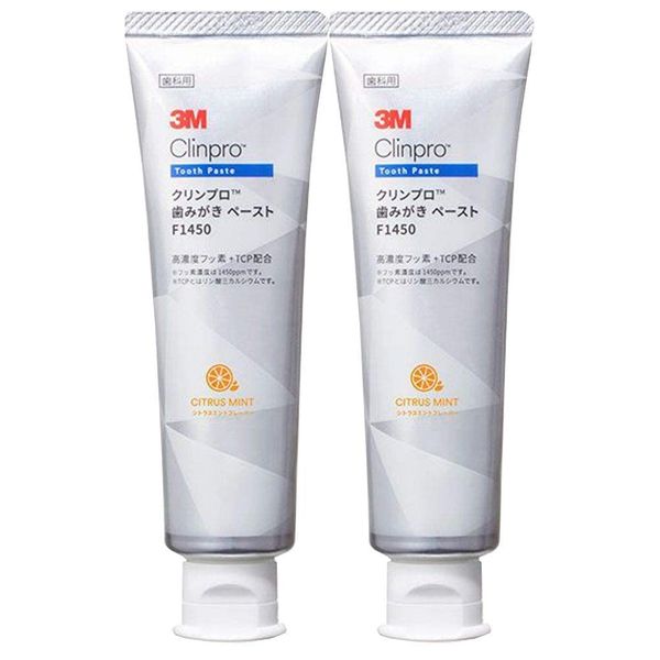 3M Clinpro F1450 Toothpaste Paste, Citrus Mint Flavor, 3.2 oz (90 g) x 2 Bottles