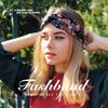 Fashband Boho Headbands Elastic Flower Headband Black Cross Yoga Hair Accessories for Women and Girls (Pack of 3)
